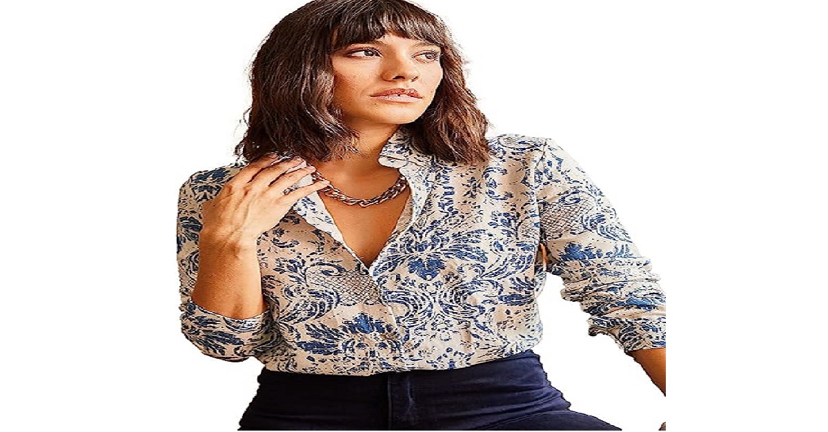 Blouses for Women Fashion, Casual Long Sleeve Button Down Shirts Tops